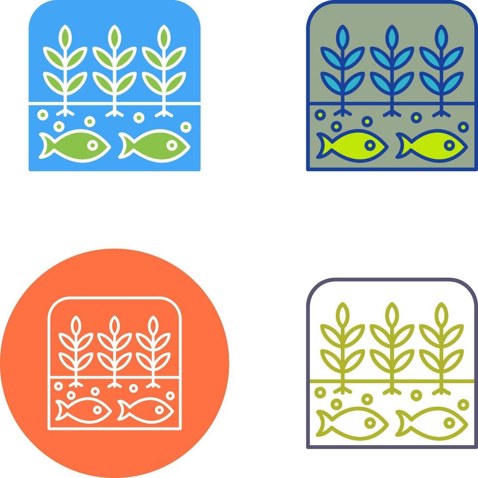 Hydroponic Icon Design vector