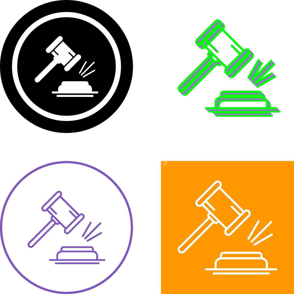 Gavel Icon Design vector