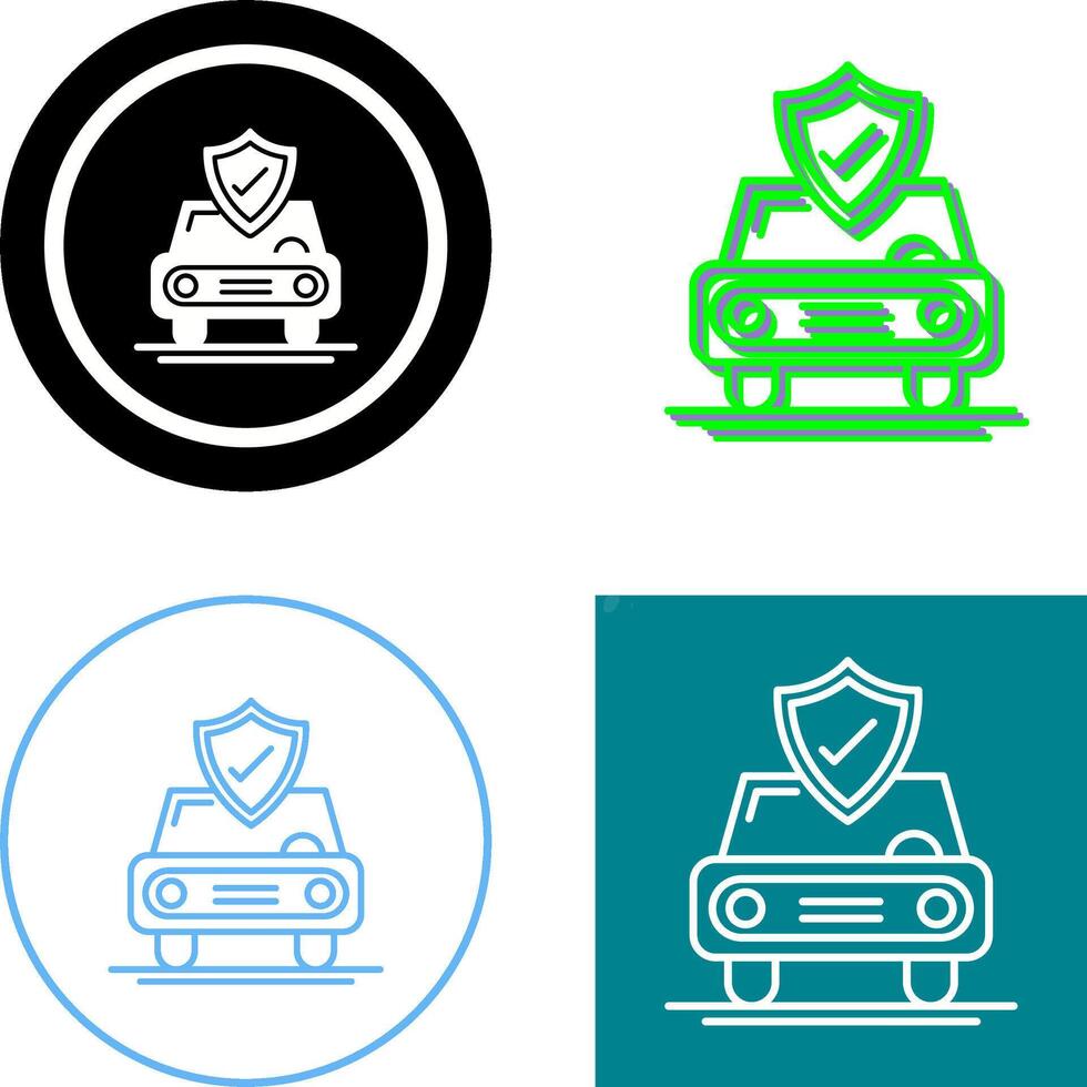 Car Protection Icon Design vector