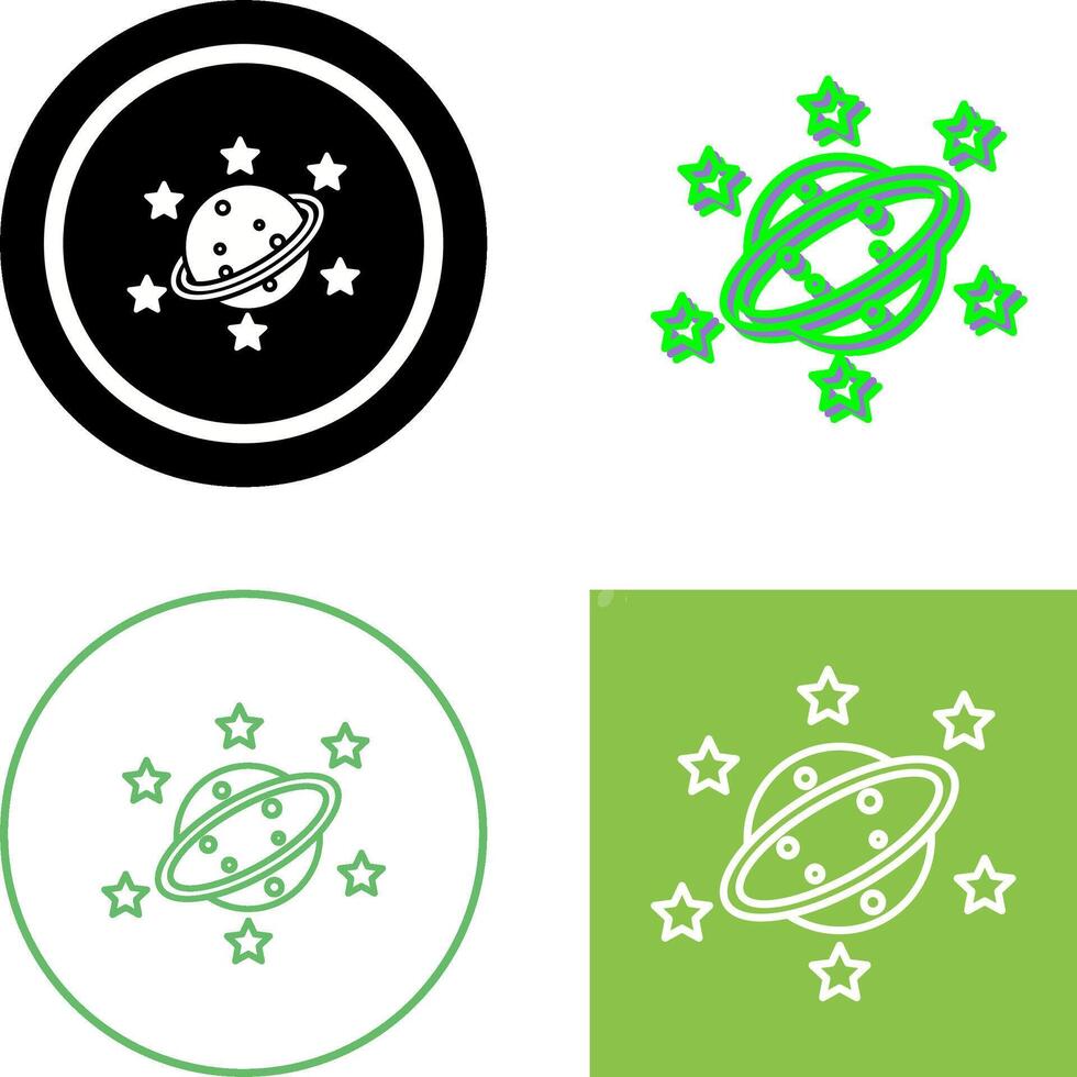 Saturn Icon Design vector