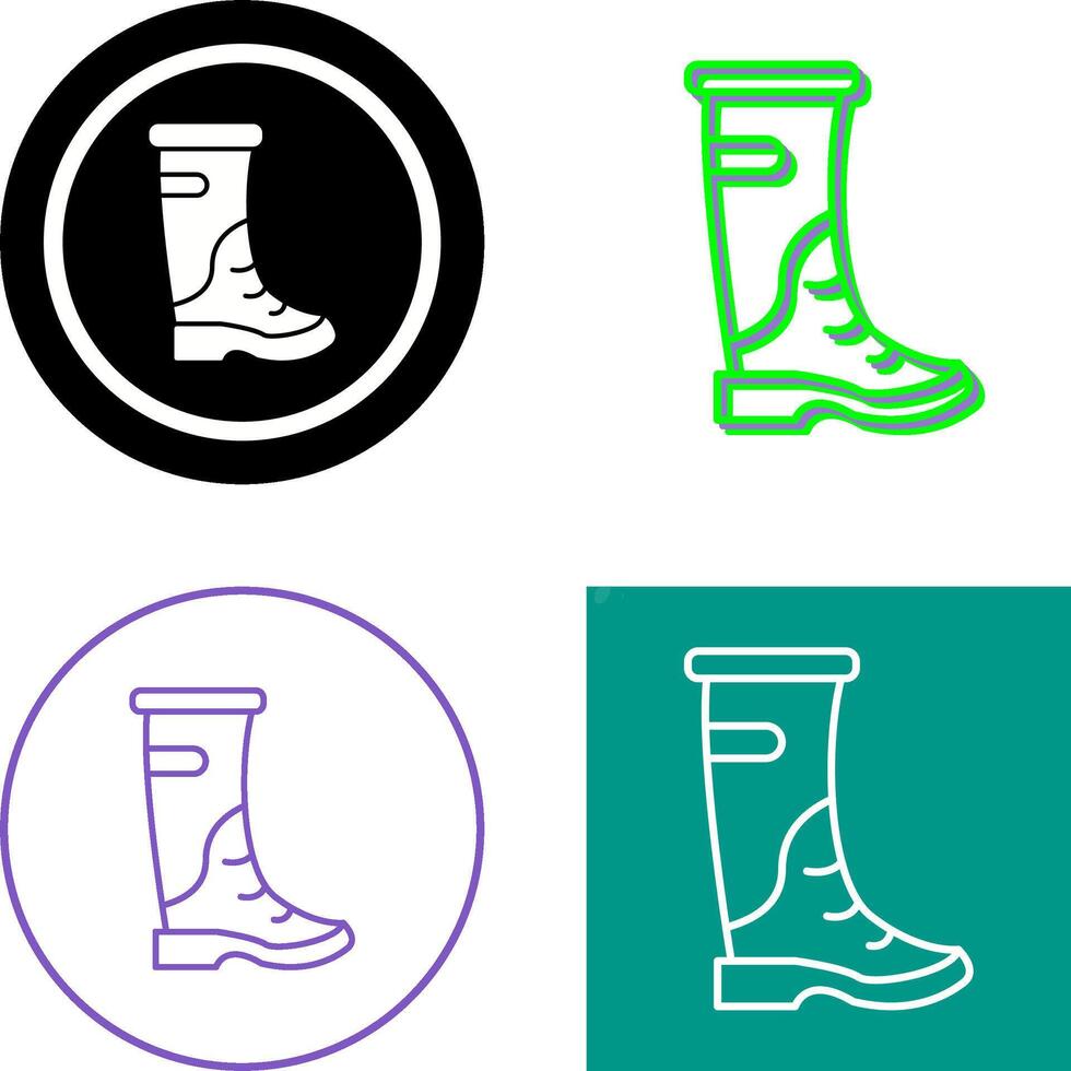 Rain Boots Icon Design vector