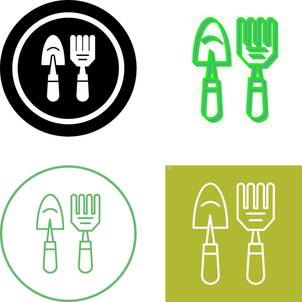 Gardening Tools Icon Design vector