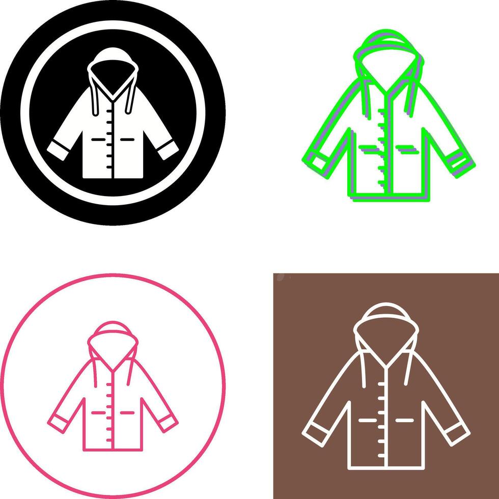 Raincoat Icon Design vector