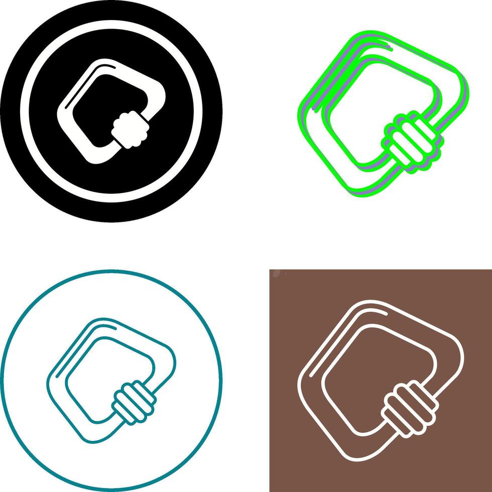 Carabiner Icon Design vector