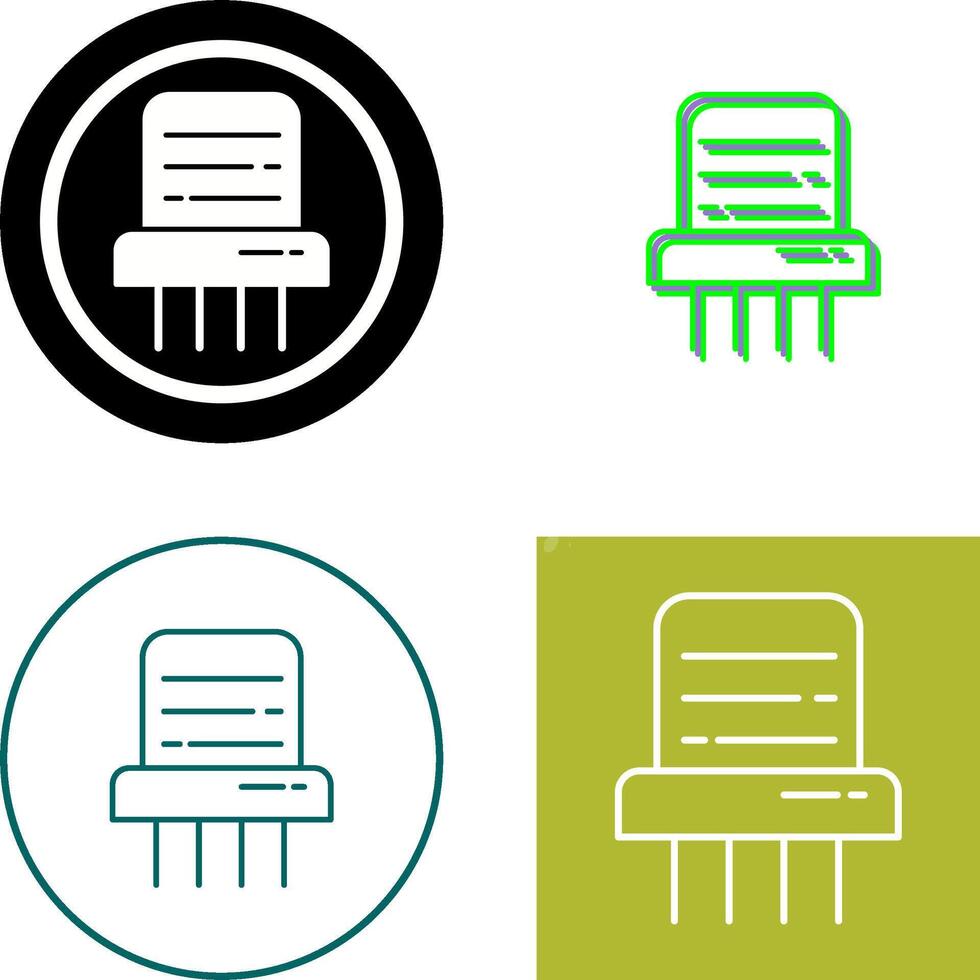 Paper Shredder Icon Design vector