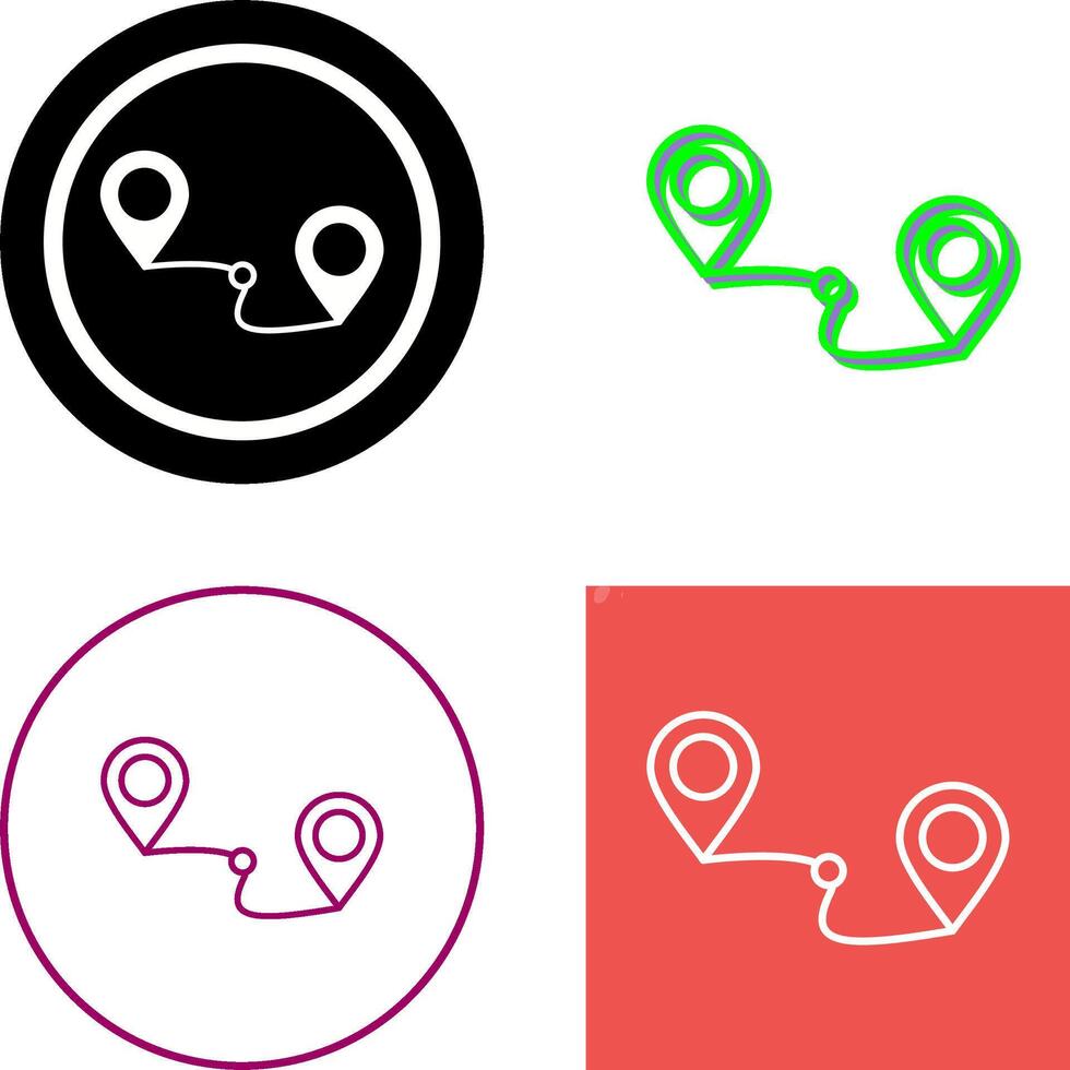 Route Icon Design vector
