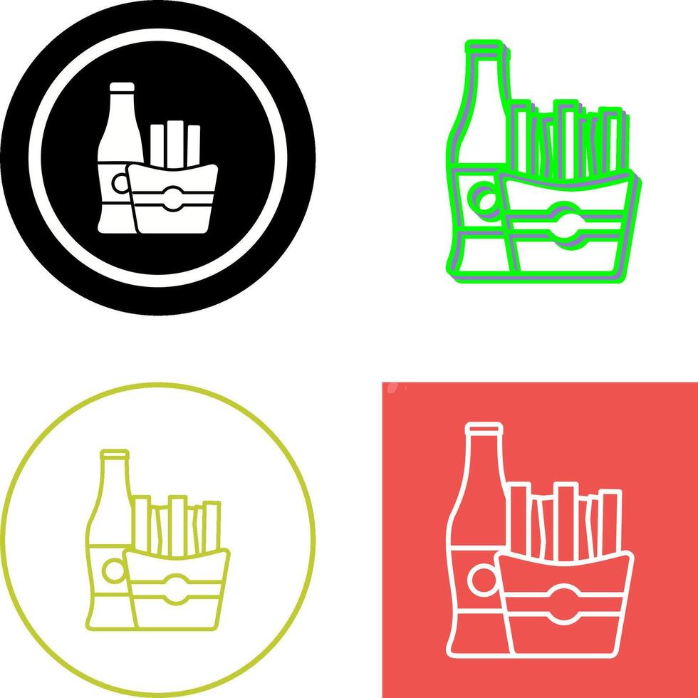 French Fries Icon Design vector