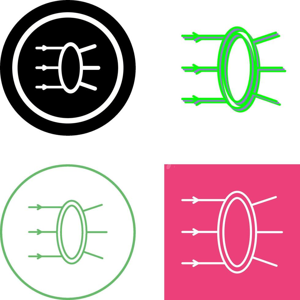 Refraction Icon Design vector