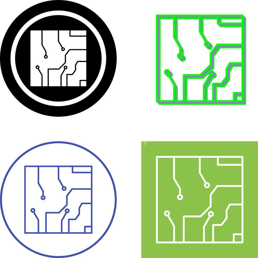 Electrical circuit Icon Design vector