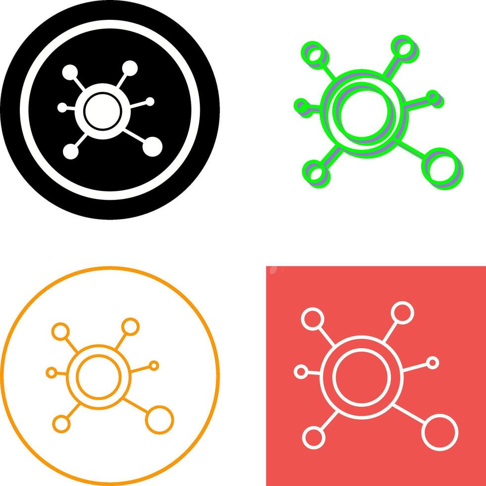 Molecule Icon Design vector
