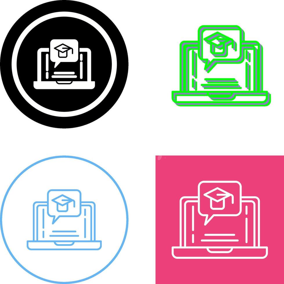 E Learning Icon Design vector