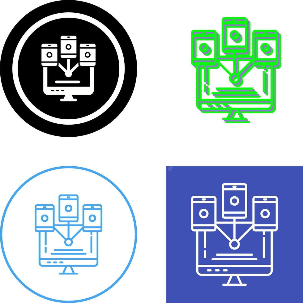 Computer Networks Icon Design vector