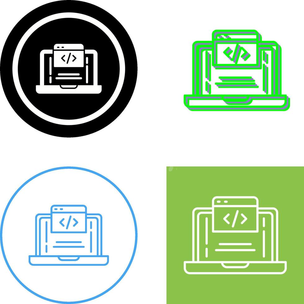 Coding Icon Design vector