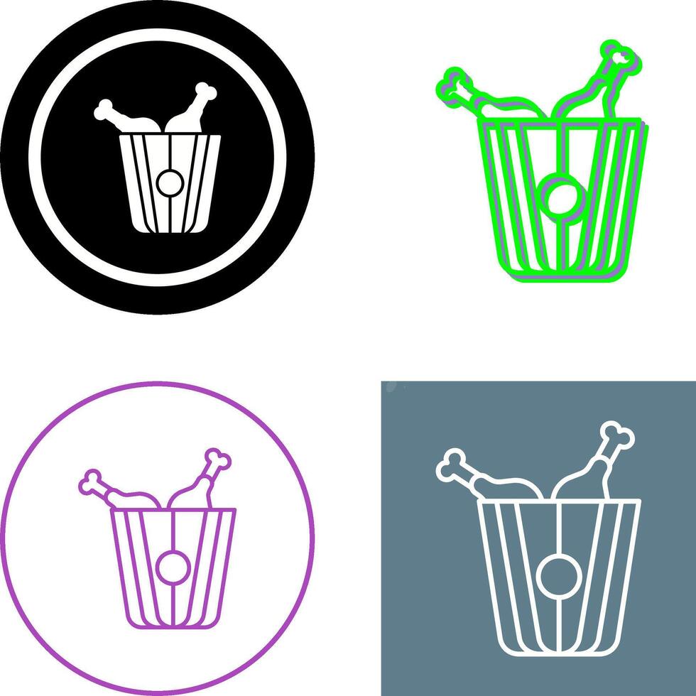 Fried Chicken Icon Design vector