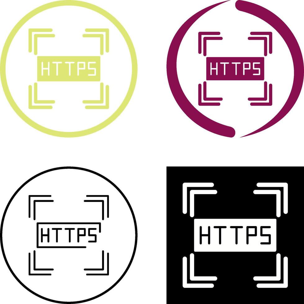 Https Icon Design vector