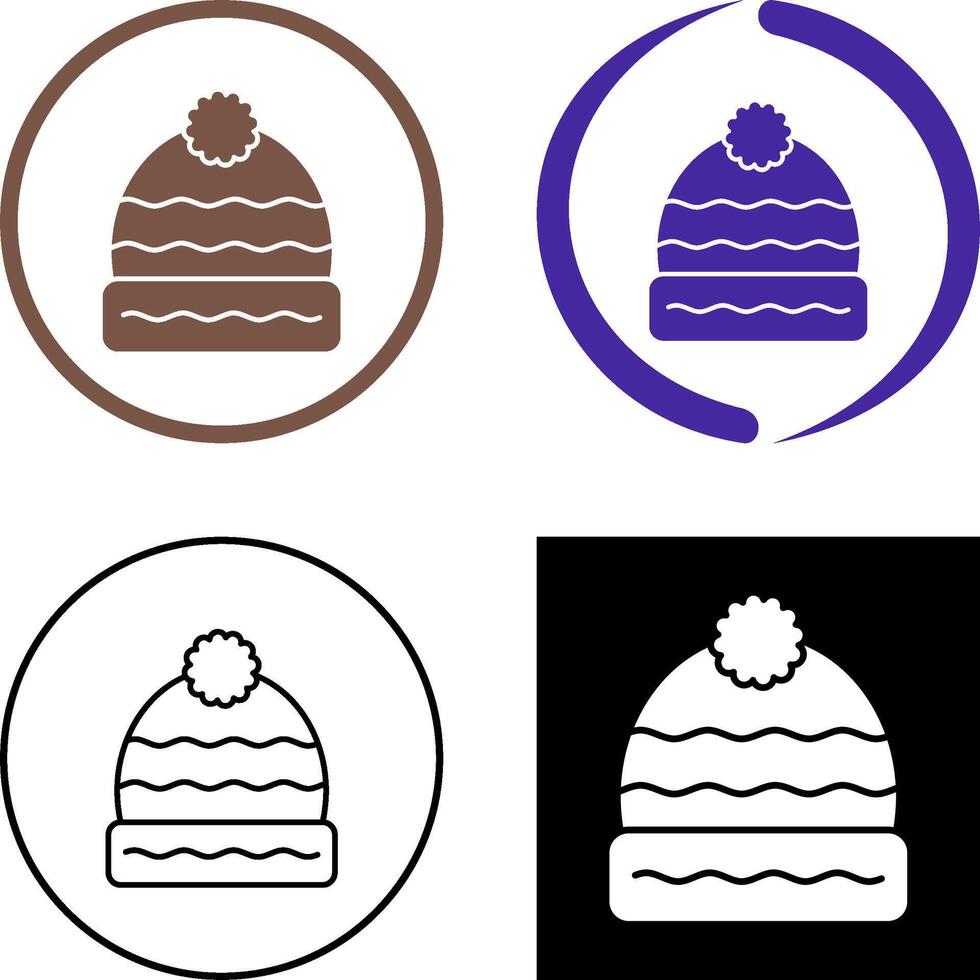 Winter Hat Icon Design vector