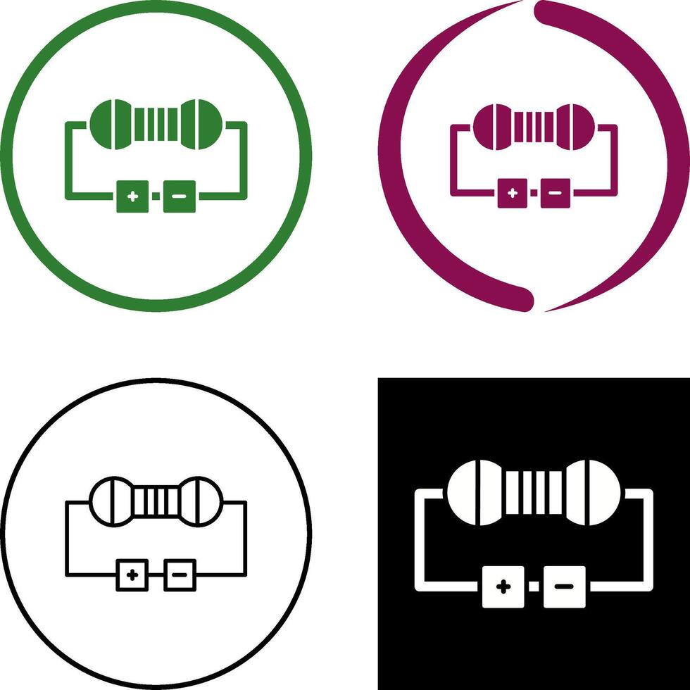 Resistor Icon Design vector