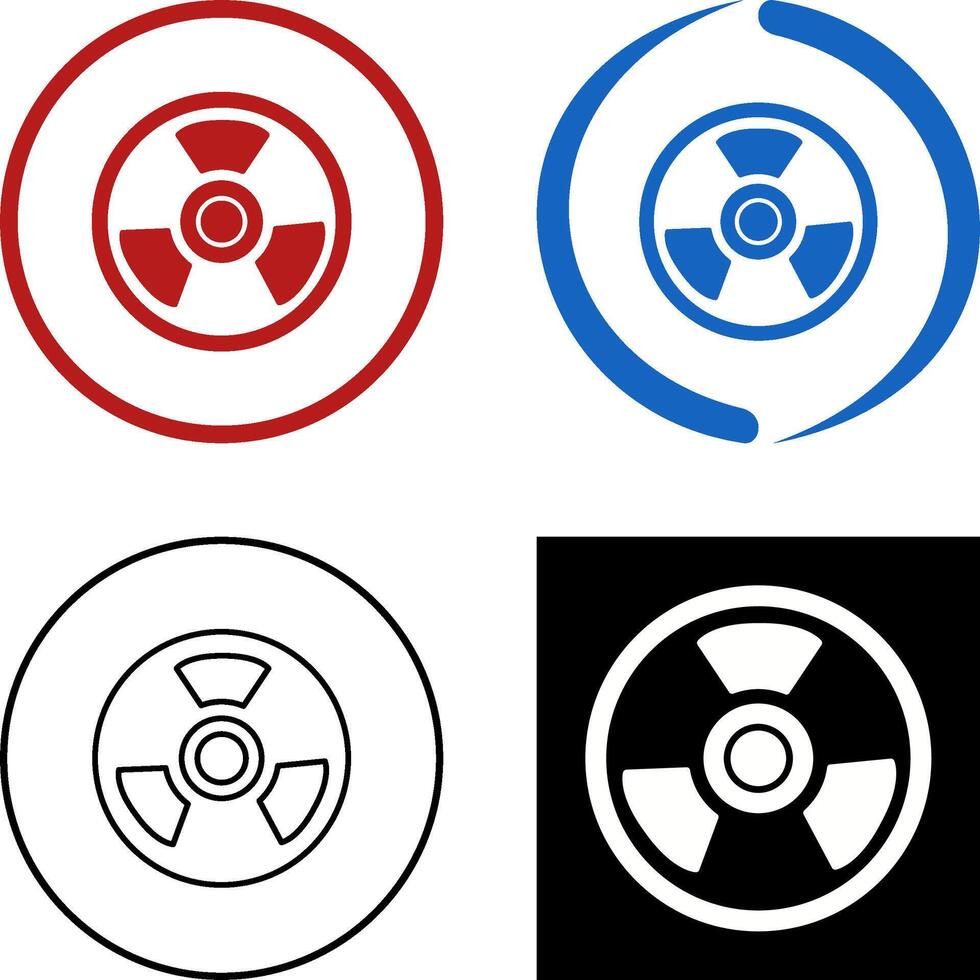 Nuclear Icon Design vector