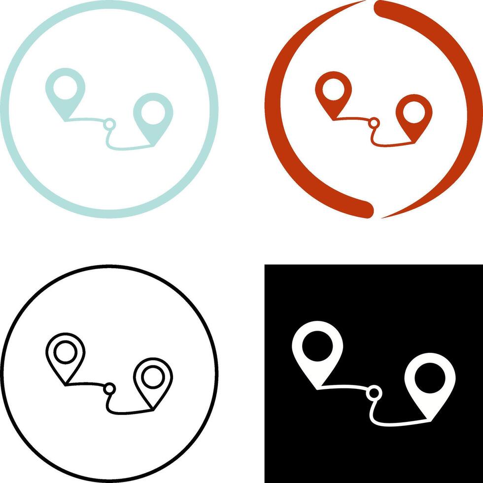 Route Icon Design vector