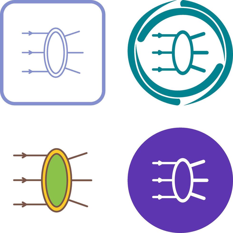 Refraction Icon Design vector