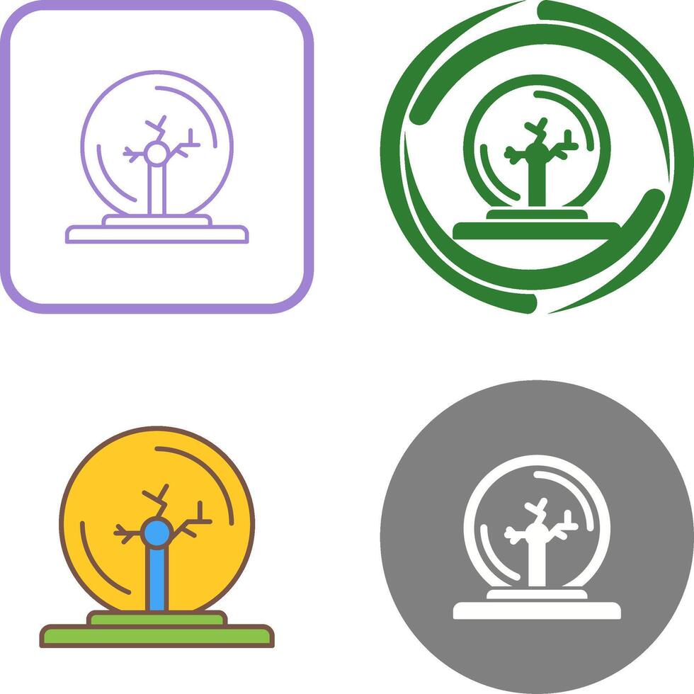 Plasma Ball Icon Design vector