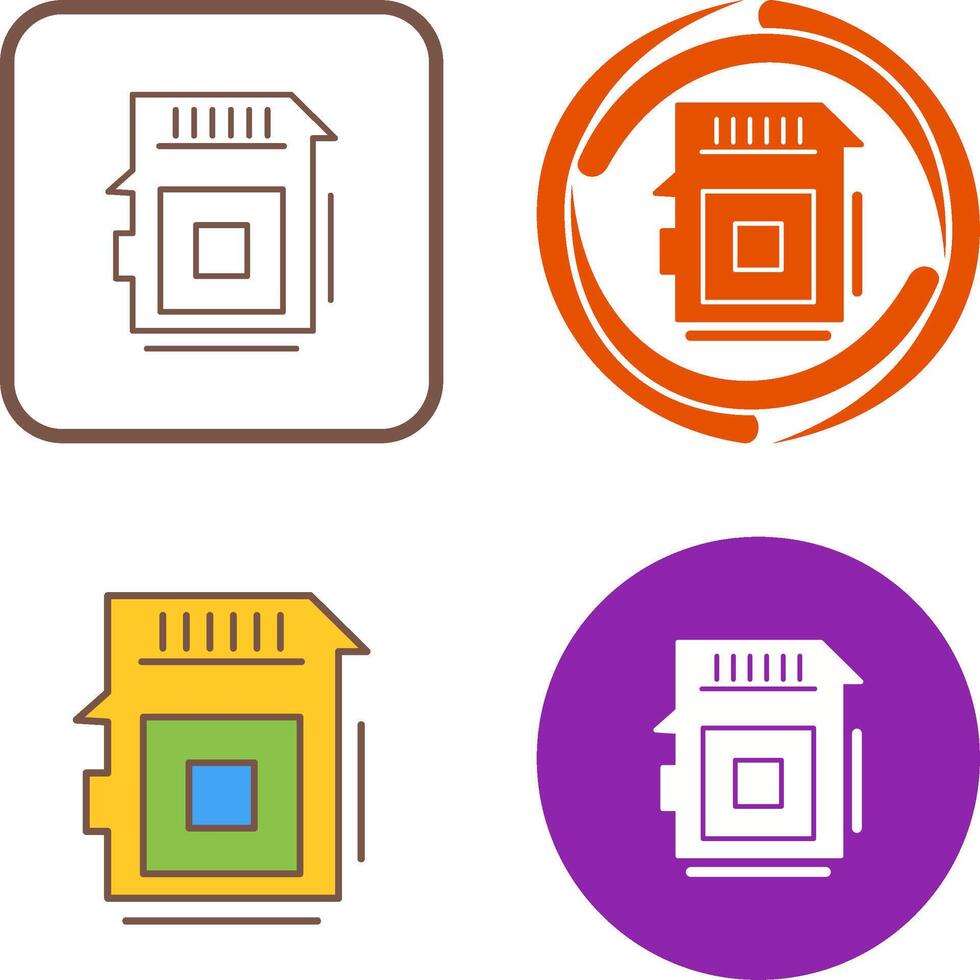Sd Card Icon Design vector