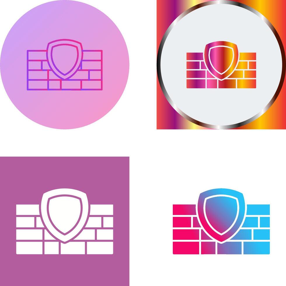 Firewall Icon Design vector