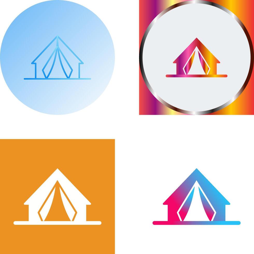 acampar icono diseño vector