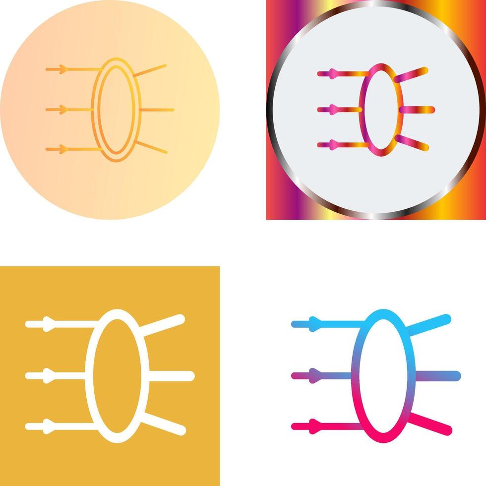 Refraction Icon Design vector