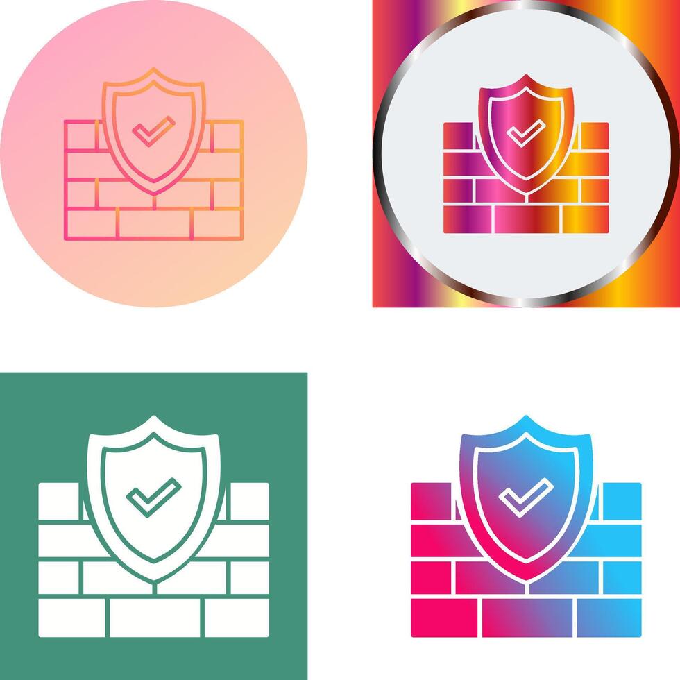 FireWall Icon Design vector