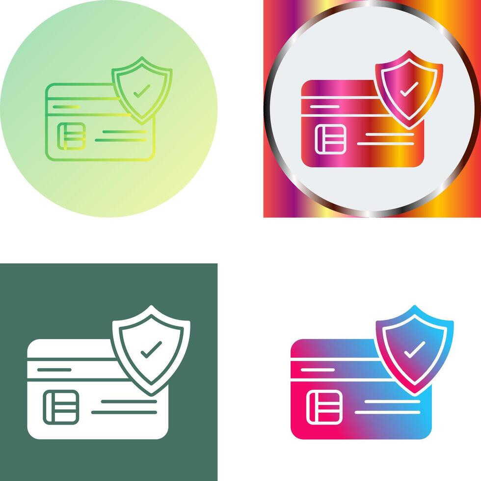 tarjeta proteccion icono diseño vector