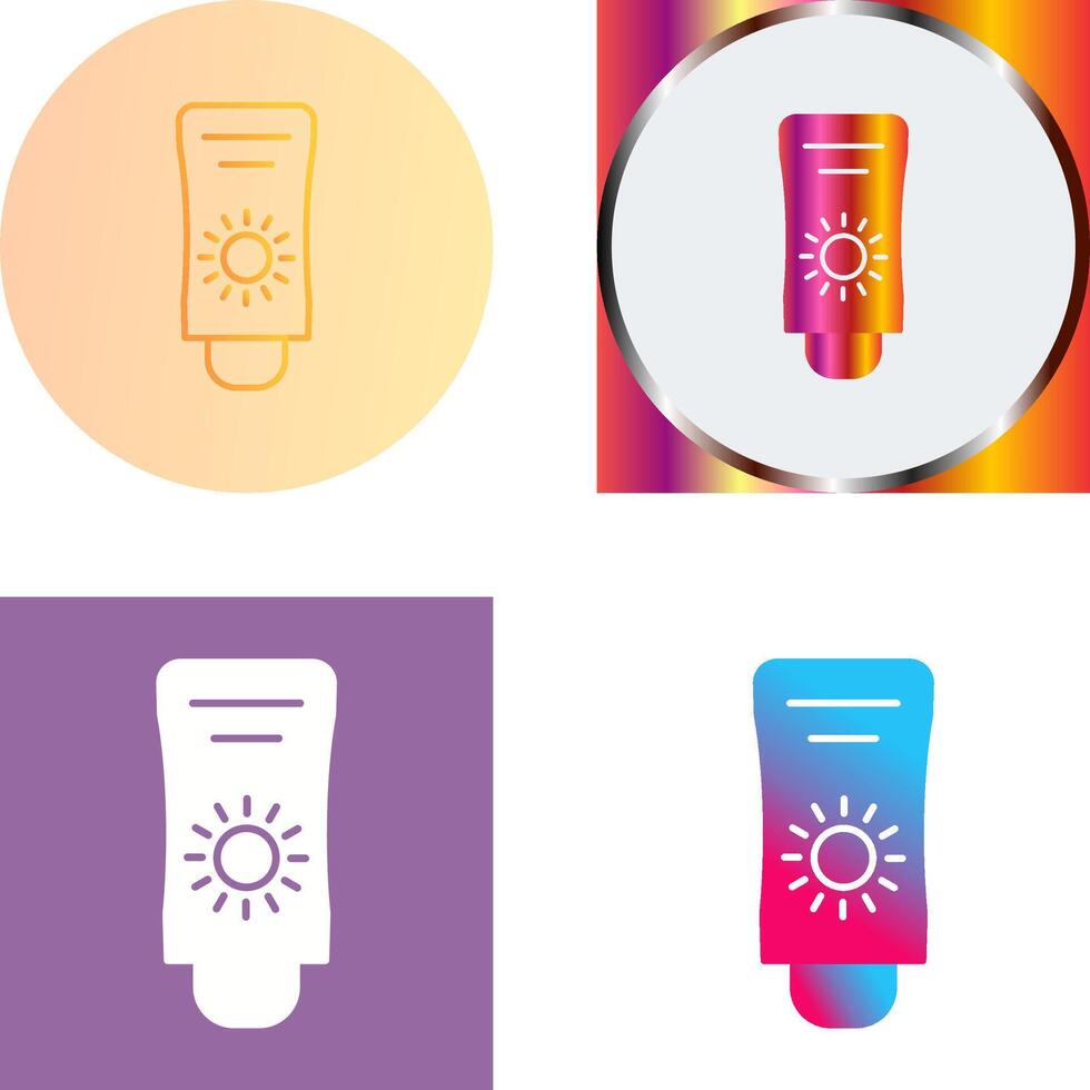Sun Cream Icon Design vector