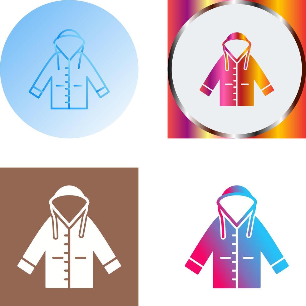 Raincoat Icon Design vector