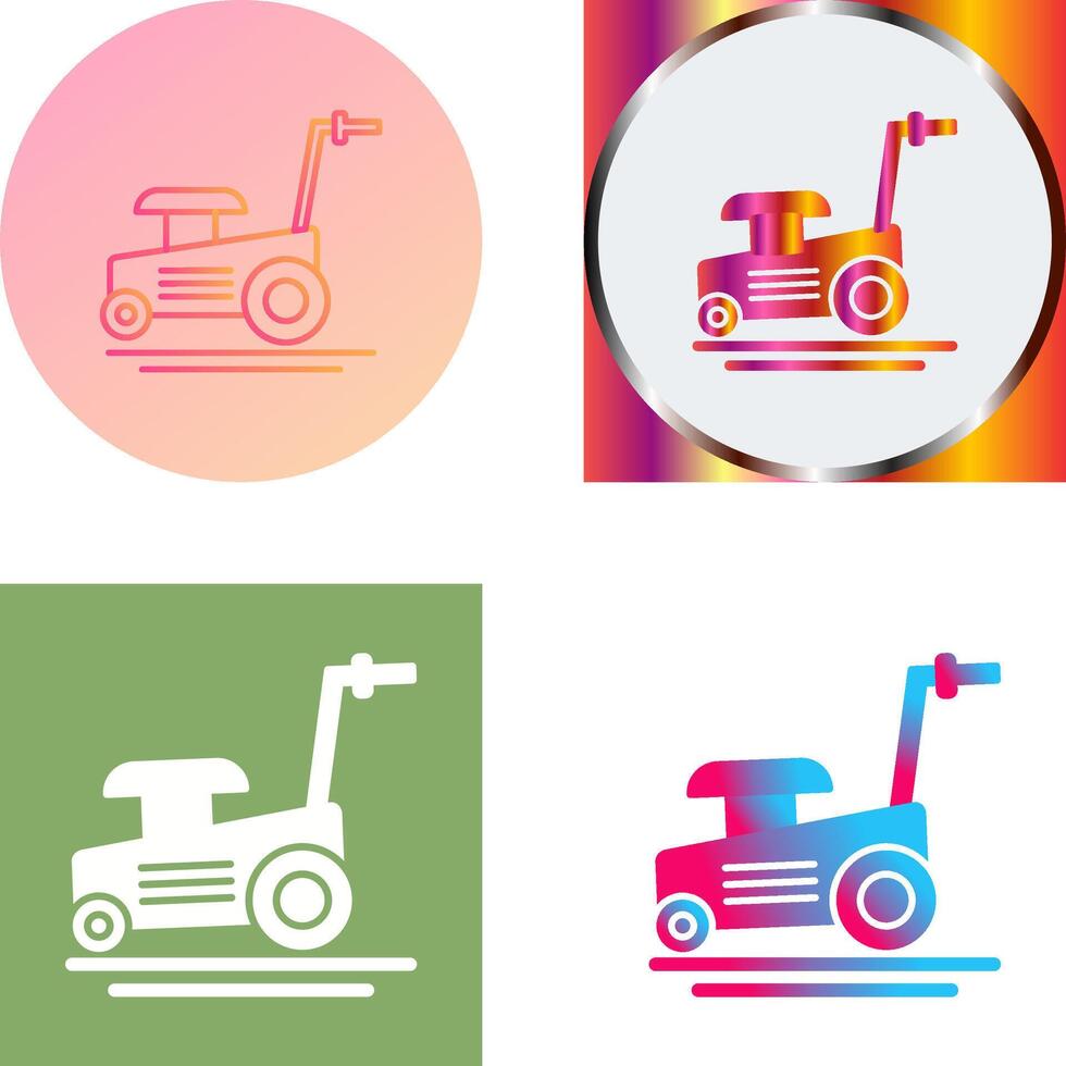 Lawn Mower Icon Design vector