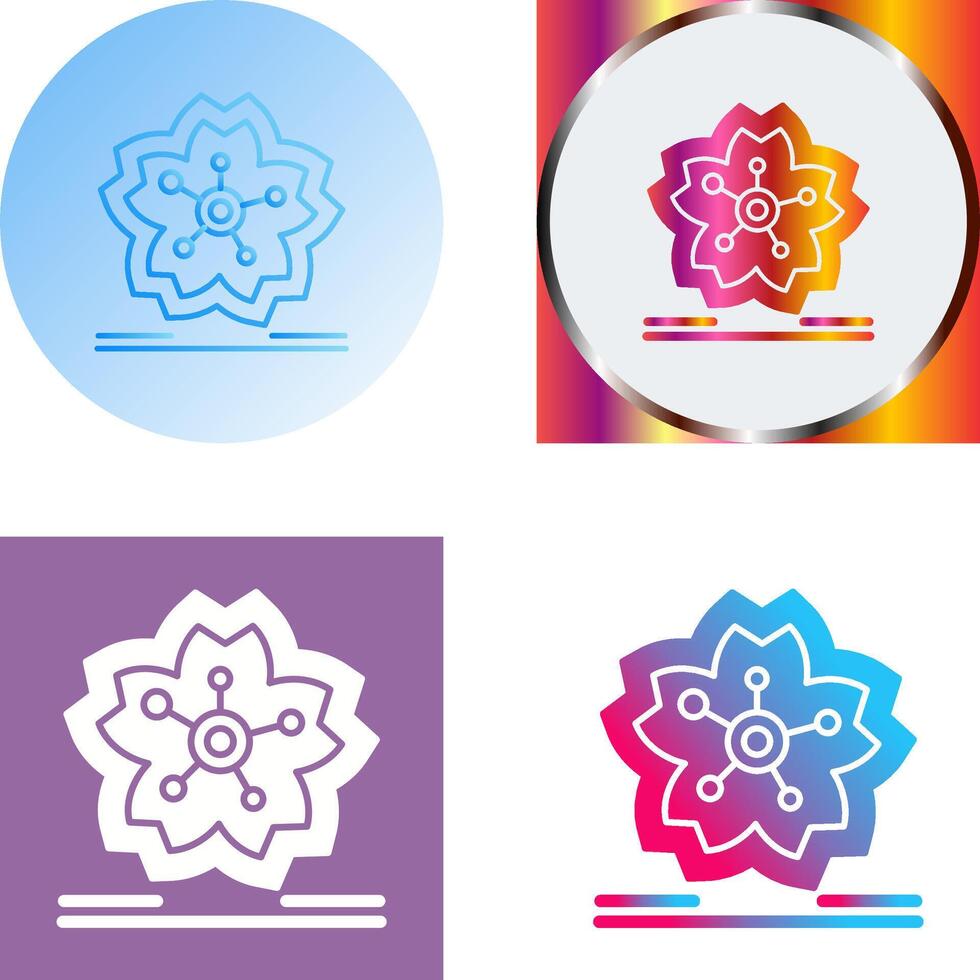 Cherry Blossom Icon Design vector