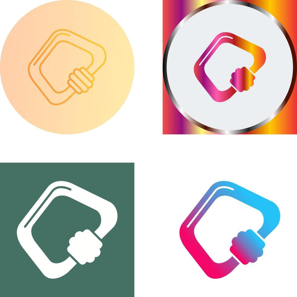 Carabiner Icon Design vector