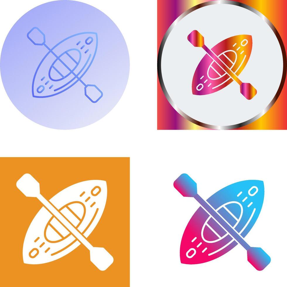 Kayak Icon Design vector