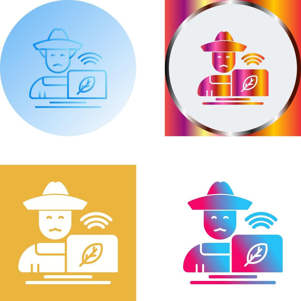 Farmer Icon Design vector