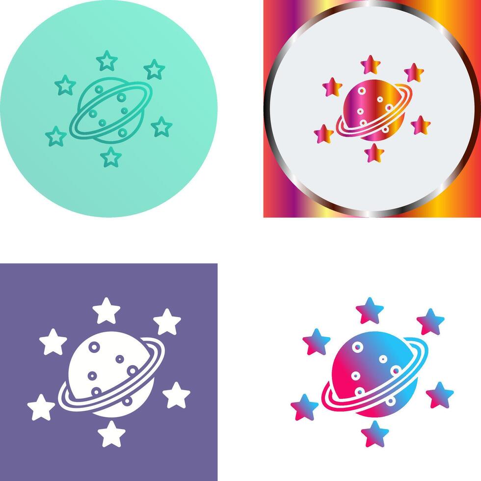 Saturn Icon Design vector