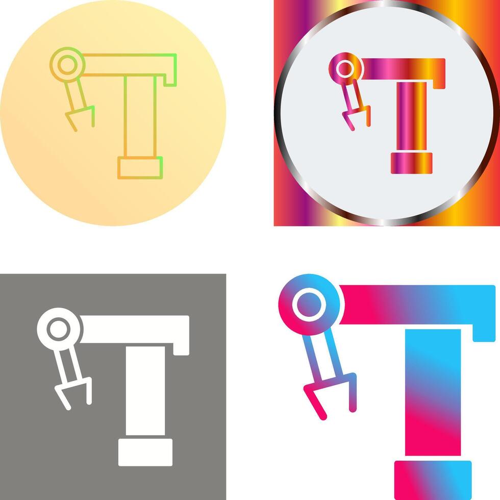 Robotic Arm Icon Design vector