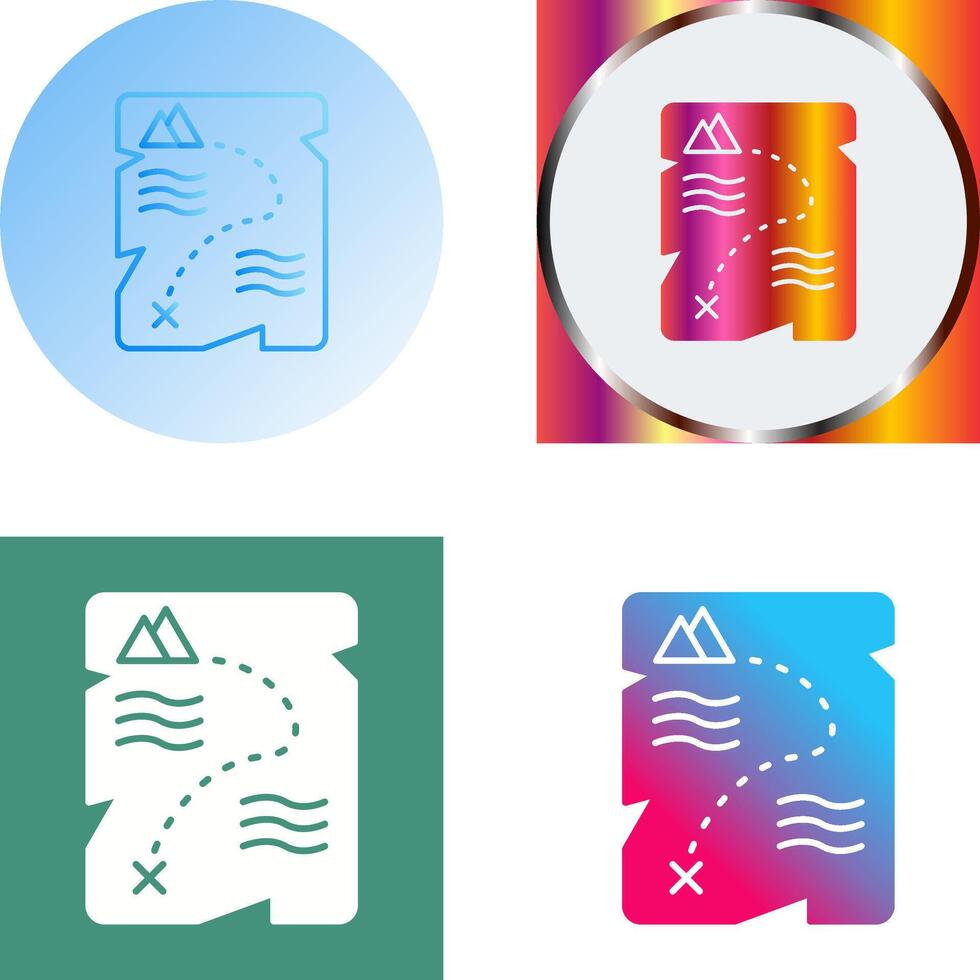 Treasure Map Icon Design vector