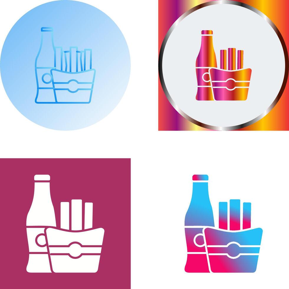 French Fries Icon Design vector