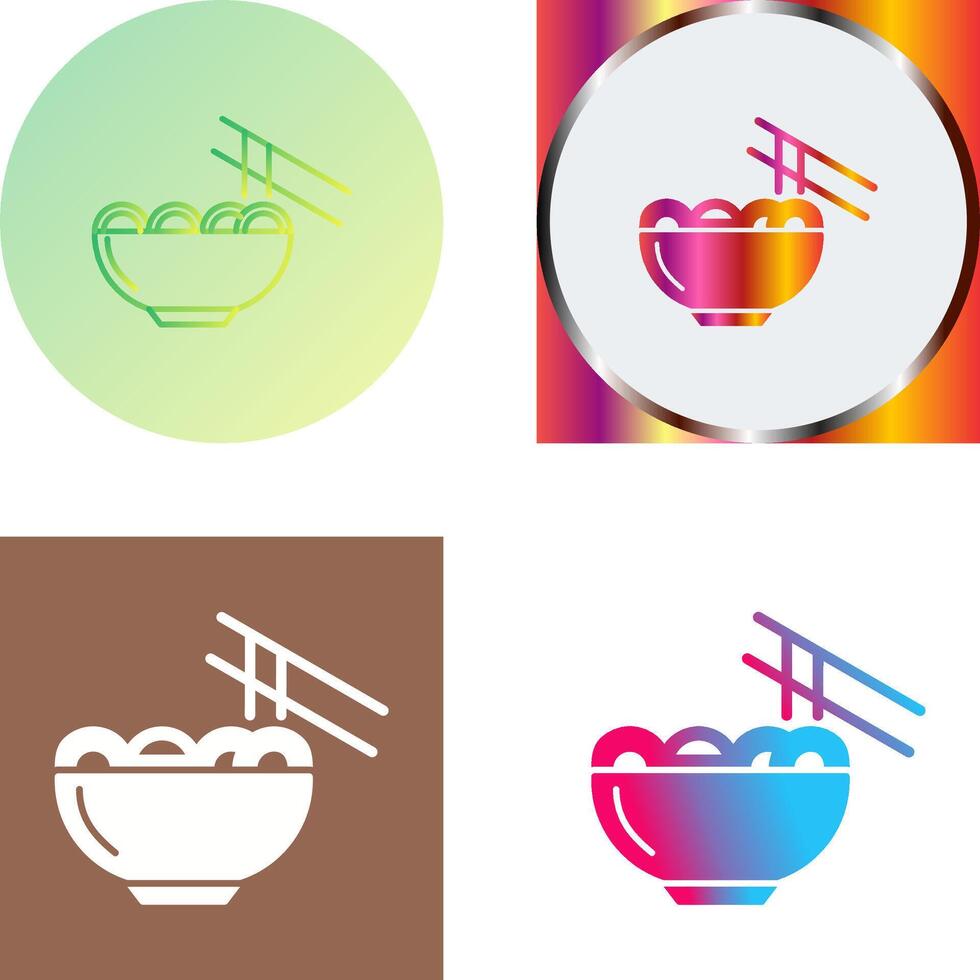 Chinese food Icon Design vector