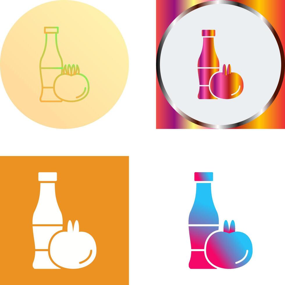 Tomato ketchup Icon Design vector