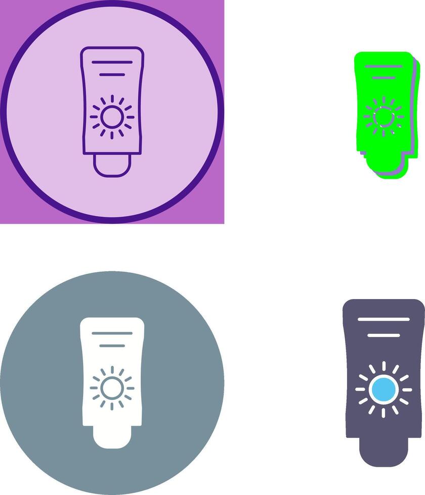 Sun Cream Icon Design vector
