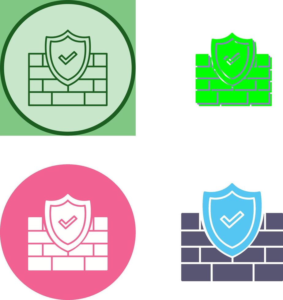 FireWall Icon Design vector