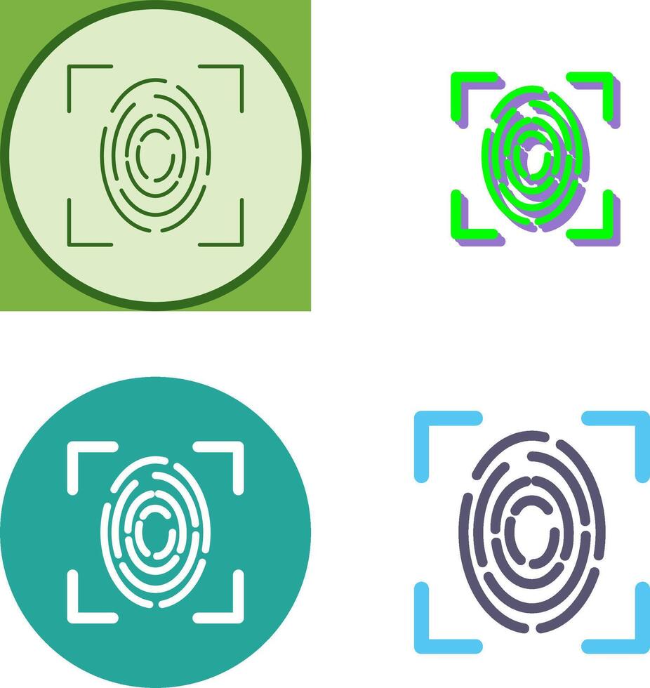 Fingerprint Icon Design vector