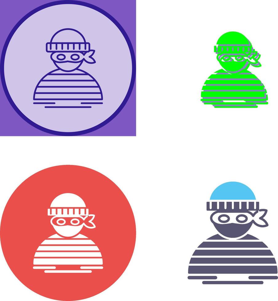 Thief Icon Design vector