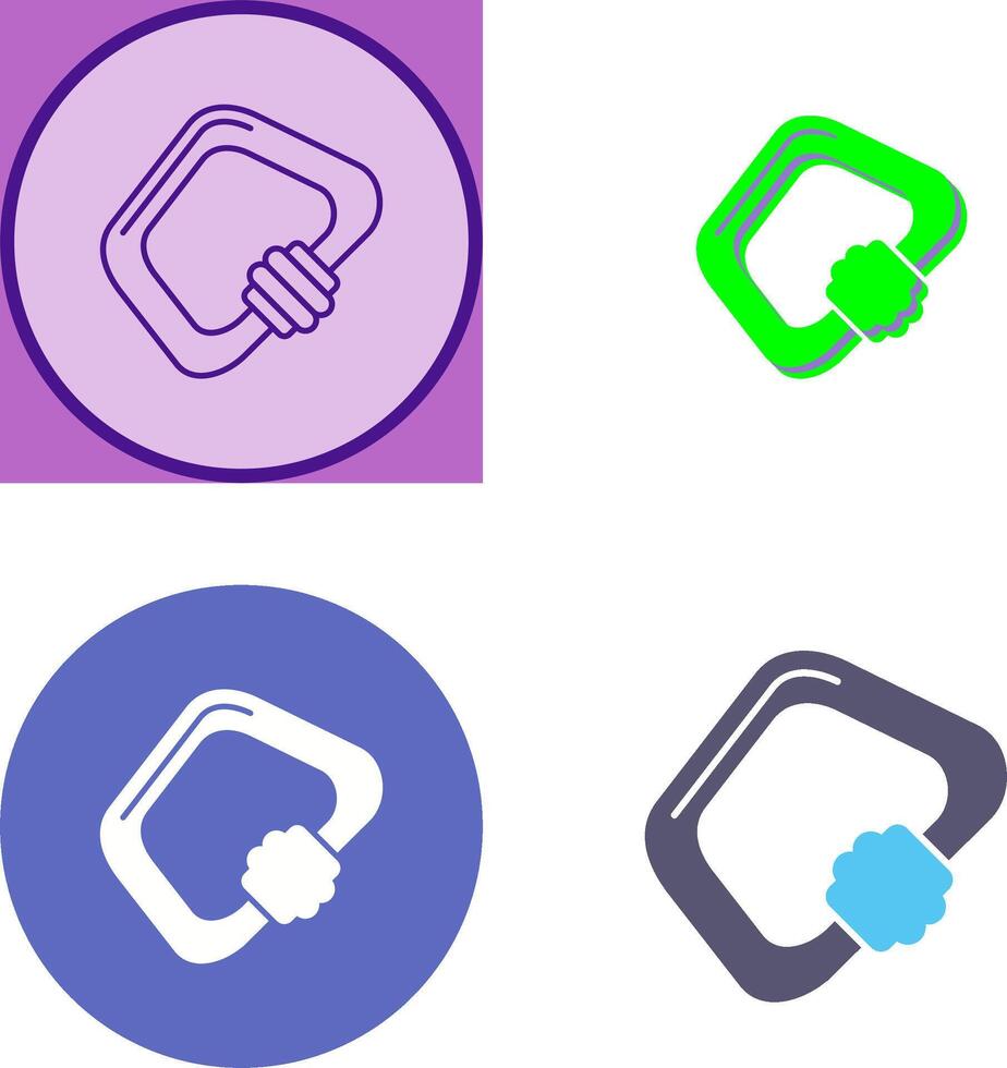 Carabiner Icon Design vector