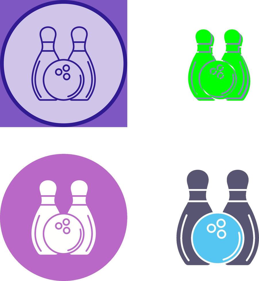 diseño de icono de bolos vector